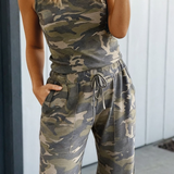 Camo Tank/Drawstring Pant Set
