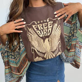 Free Bird Kimono Sleeves Tee