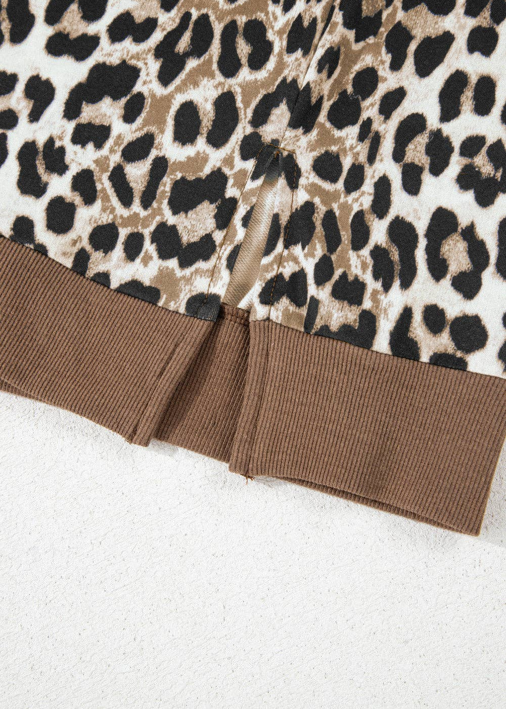Leopard Short Sleeve Plus Size Top