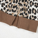 Leopard Short Sleeve Plus Size Top