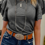 Stormy Skies Ruffle Tee
