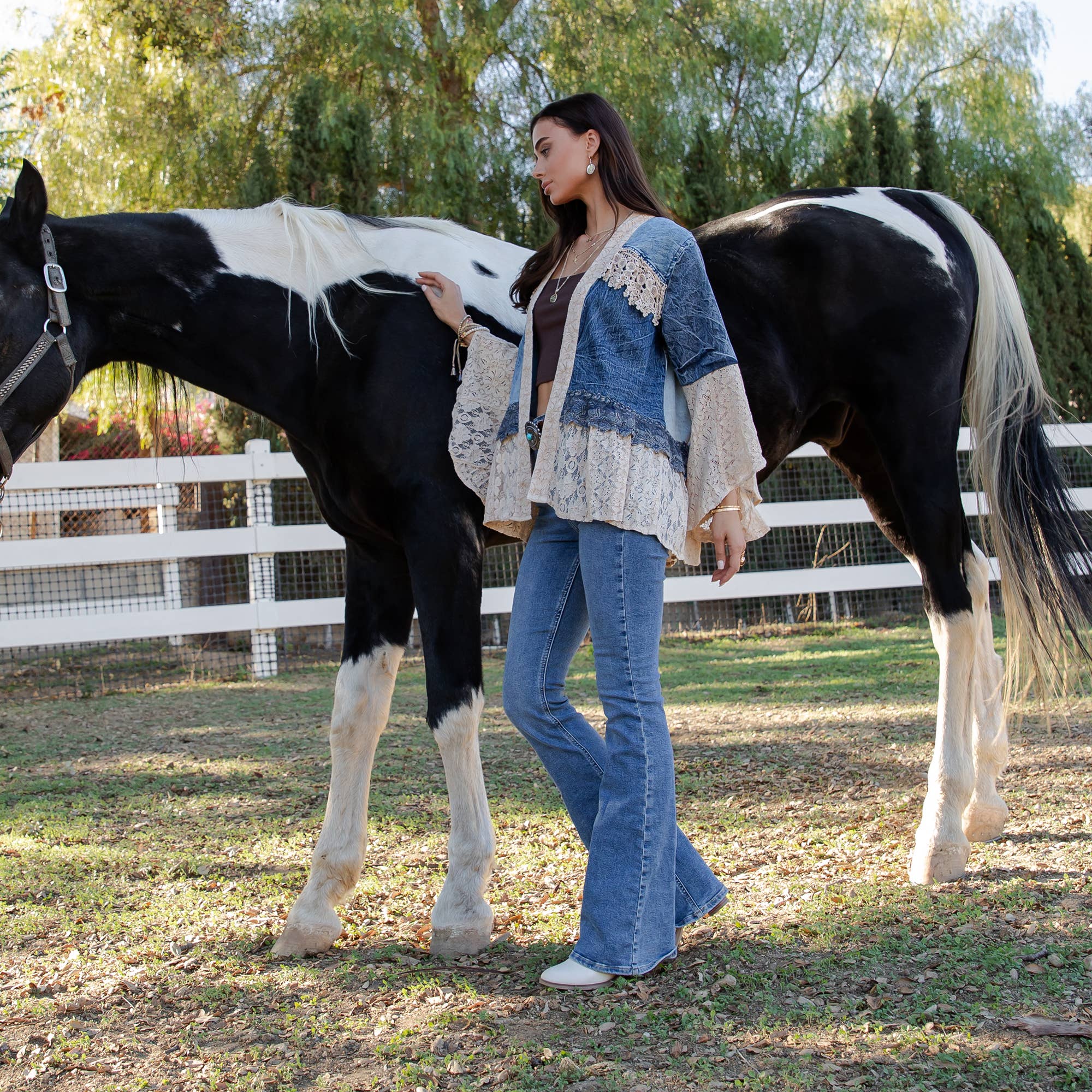 Western Boho Lace Kimono