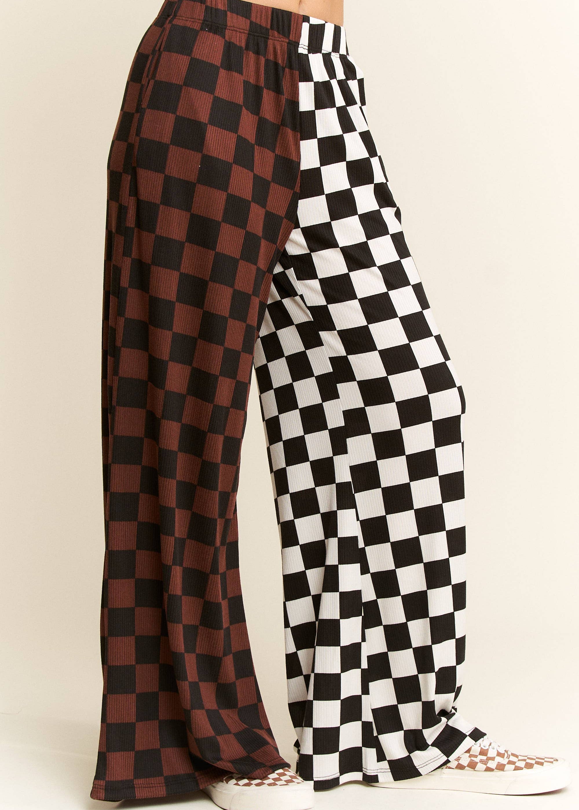 Split Decision Checkered Pants