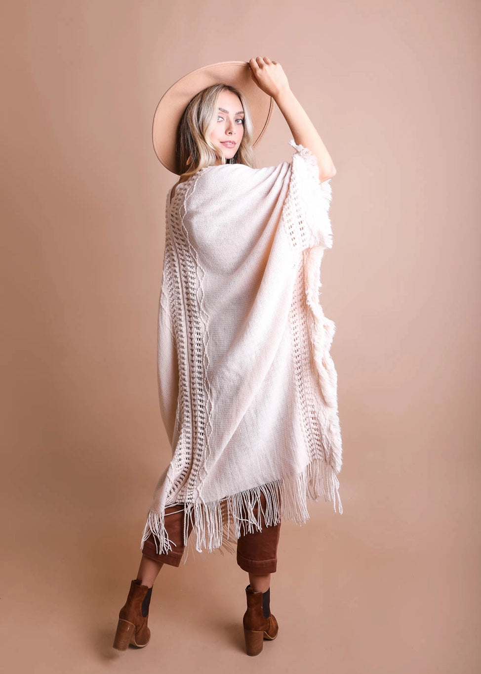 Frayed Bohemian Ruana