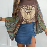 Free Bird Kimono Sleeves Tee