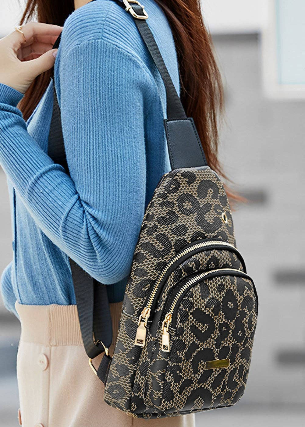 Leopard Luxe Sling Bag