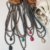 Multi-Layered Semi Stone Necklace
