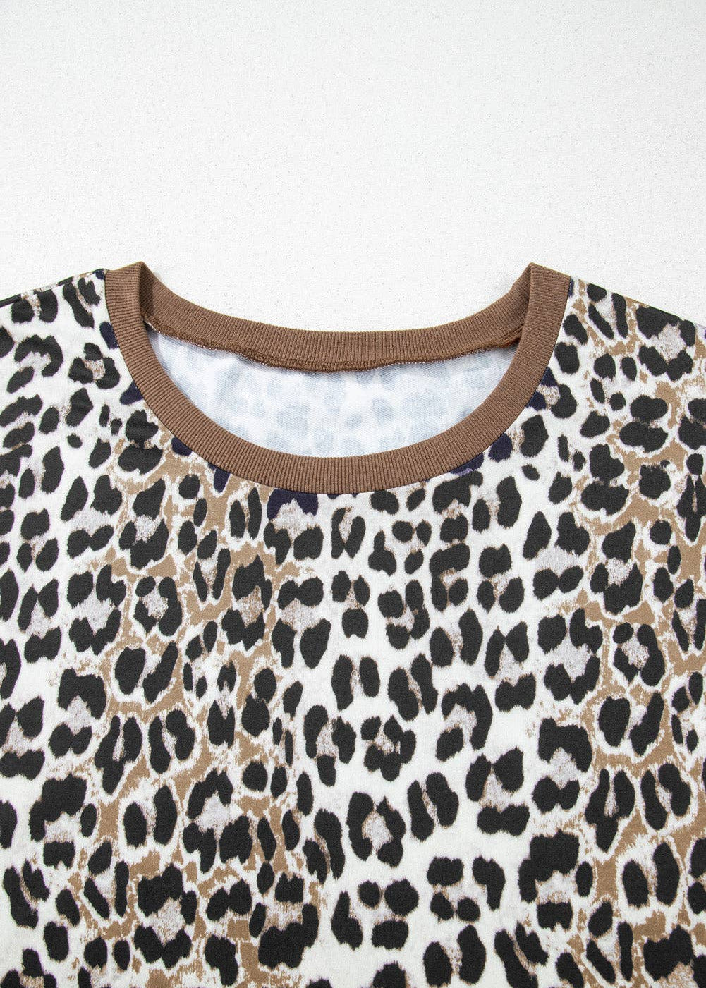 Leopard Short Sleeve Plus Size Top
