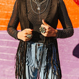 Suede Fringe Vest