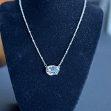 Black & Crystal Gem Necklace