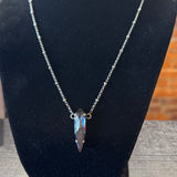 Black Stone Pendant Necklace