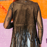 Suede Fringe Vest