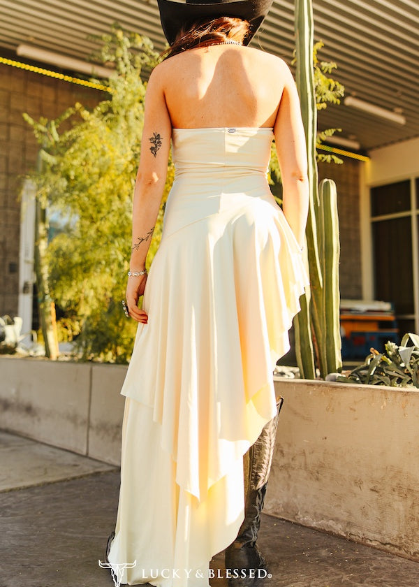 Strapless Ruffle Dress