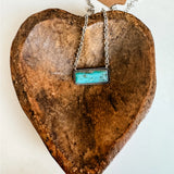 Semi Stone Bar Necklace