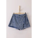 Jean Washed Denim Skort