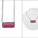 Semi Stone Bar Necklace