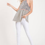 Animal Print Halter Tank