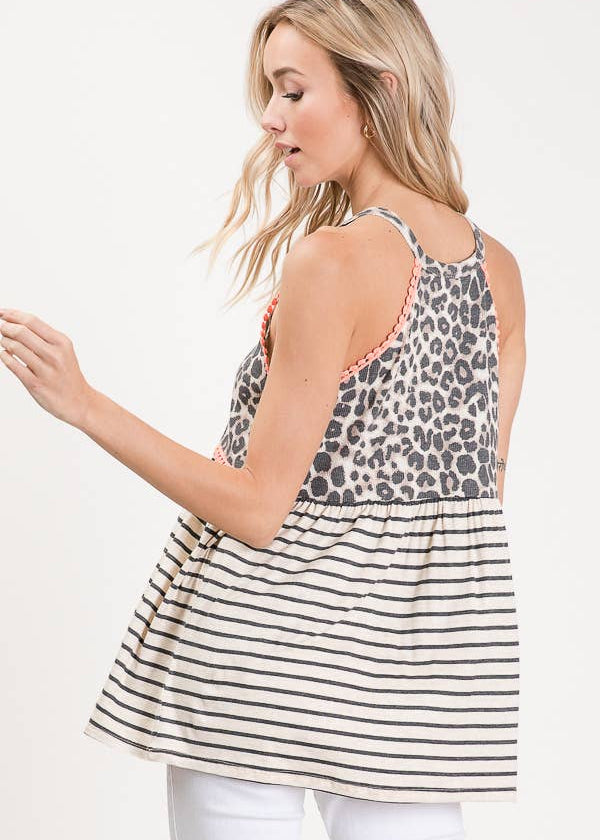 Animal Print Halter Tank