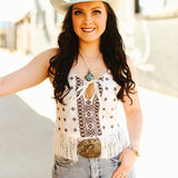 Aztec Fringe Top